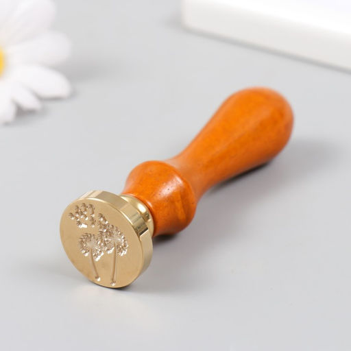 Печать для сургуча с деревянной ручкой Одуванчики, 9?2.5?2.5 см