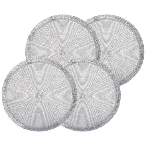 НАБОР ПОДСТАНОВОЧНЫХ САЛФЕТОК ФЕЕРИЯ СЕРЕБРО Д=38 СМ, 4 ШТ - Lefard фото 2