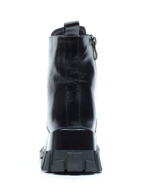 01-CYY11-1 BLACK Ботинки демисезонные женские (натуральная кожа, байка)