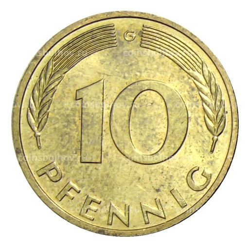 Монета 10 пфеннигов 1991 года G Германия