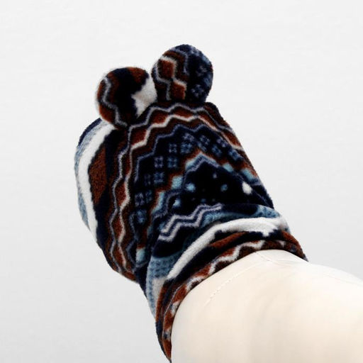 Шапка-капор зимняя для собак, L-XL (ДС 26-28 см, ОМ 34-36 см), микс - Пижон фото 3