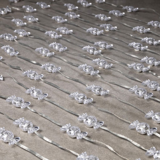 Умная гирлянда Нить 10 м с насадками Конфетки, IP20, прозрачная нить, 66 LED, свечение RGB, USB - Luazon lighting фото 7