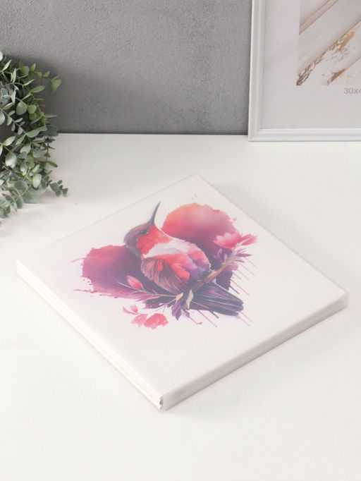 Фотоальбом магнитный на 20 листов Птица и сердце, кожзам, в коробке, 2.6?32?33.5 см