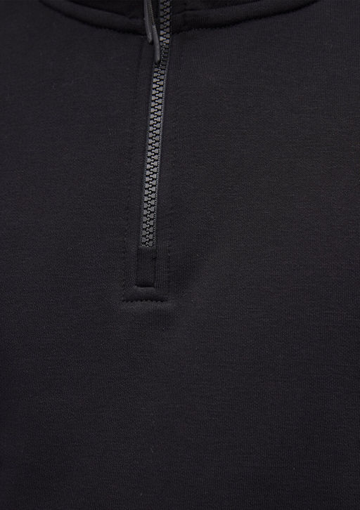 Yar? Fermuarl? Siyah Basic Sweatshirt - Mavi фото 7