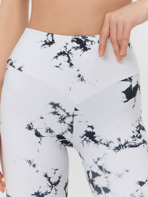 Легинсы женские белые с эффектом тай-дай - Mark formelle фото 5