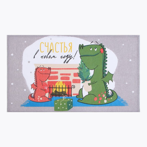 Полотенце Доляна Новогодний уют 28х46 см, 100% хл, рогожка 164 г/м2  фото 2