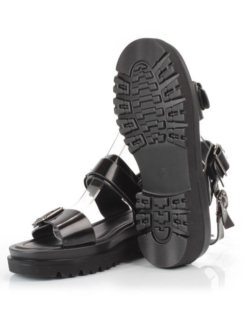 08-PEAG64-2 BLACK Босоножки женские (натуральная кожа)