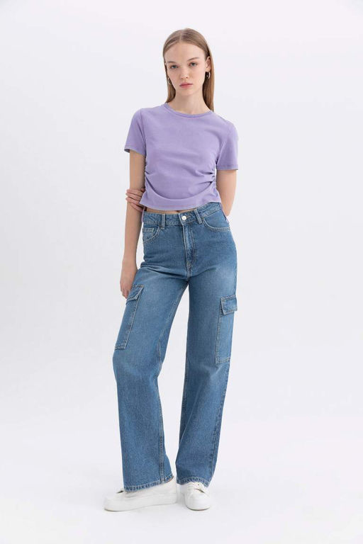 Классная приталенная футболка с короткими рукавами - Defacto фото 2