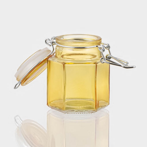 Цена за 2 шт. Банка для хранения сыпучих «Грани», 100 мл, 5.5×8 см, с бугельным замком, стекло, цвет МИКС