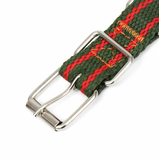 Ошейник брезентовый безразмерный однослойный, 52 х 2 см, хаки/красный - Пижон фото 5