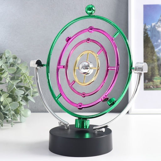 Маятник настольный антистресс «Планета с орбитами», 23.5×22×2.5 см