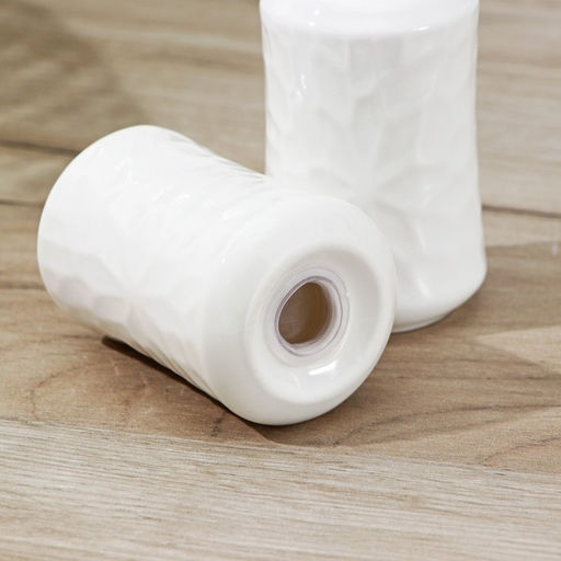 Набор фарфоровый для специй Доляна Эстет. Кракле, 2 предмета: солонка, перечница, цвет белый  фото 3