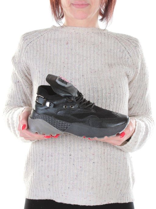 05-B5-47 BLACK Кроссовки женские (искусственные материалы) - Фабричный китай фото 4