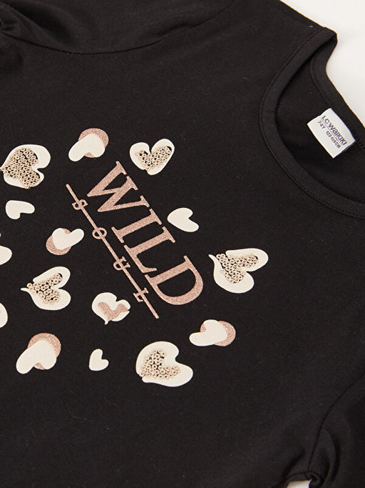 Bisiklet Yaka Uzun Kollu K?z ?ocuk Ti??rt - Waikiki фото 3