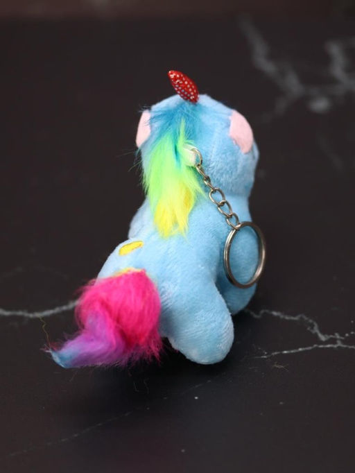 Плюшевый брелок "Unicorn hearts", blue (10 см)