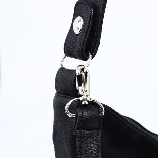 Сумка-мешок на молнии, наружный карман, цвет чёрный - Simaland фото 4