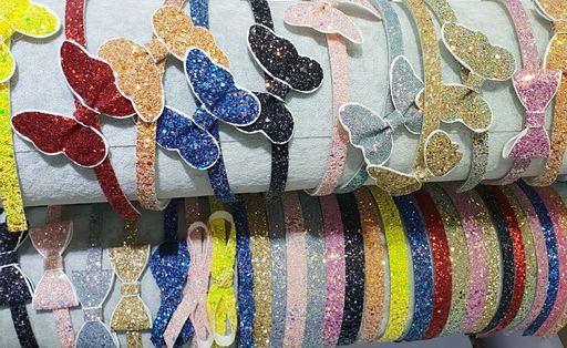 Патч с блестками 7*2,5 см Бантик (10 шт) SF-1872, шоколадный - No name фото 3