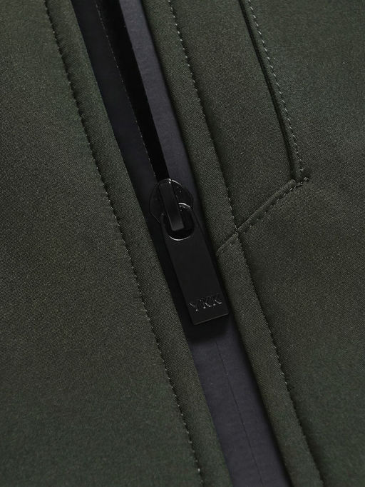 Ветровка мужская софтшелл виндстоппер с капюшоном спортивная цвета хаки 9615_1Kh