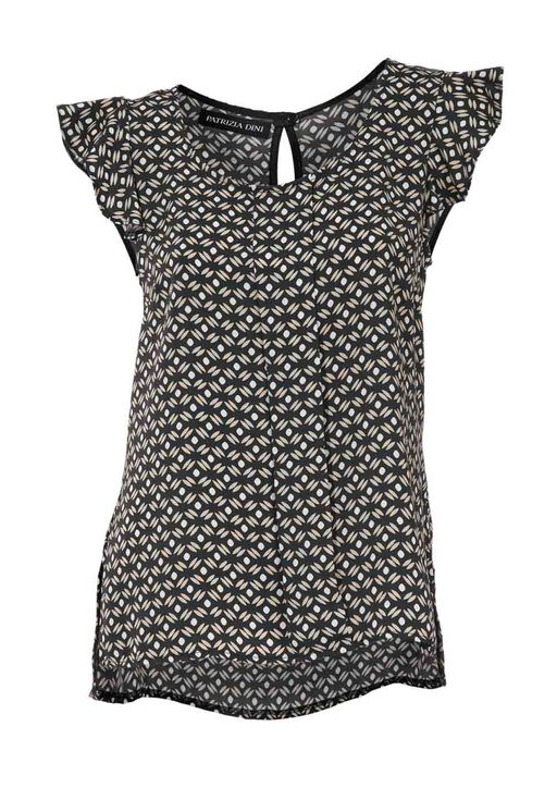 Блузка, черно-бежевая - Patrizia dini фото 2