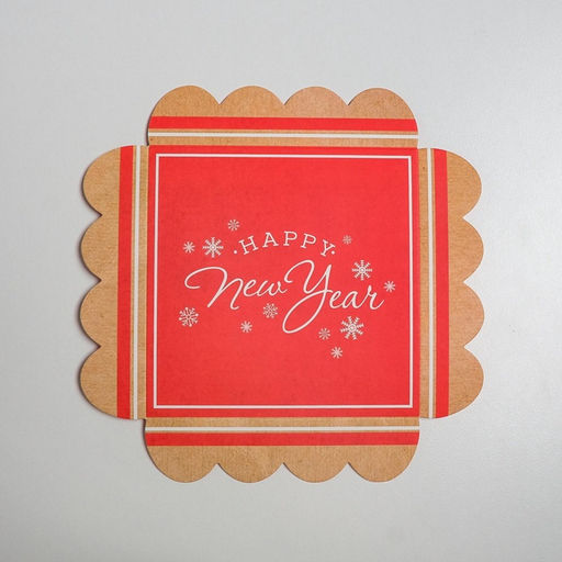 Цена за 5 шт. Коробка для кондитерских изделий с PVC крышкой «New story», 13×13×3 см