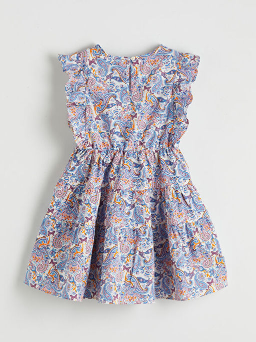 F?rf?rl? ?i?ek Desenli K?z ?ocuk Elbise