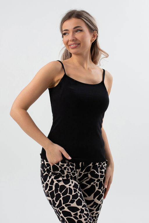 Удлиненный топ на бретельках Т02-52