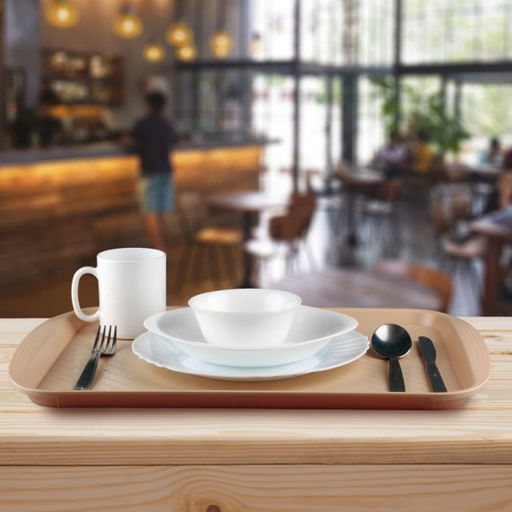 Поднос RESTOLA, пластик, прямоугольный, 52.5×32.5 см, коричневый