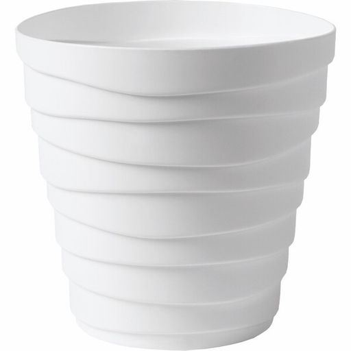 Цена за 2 шт. Кашпо для цветов пластиковое 1,4л d-14,5см "Бархан" Белый