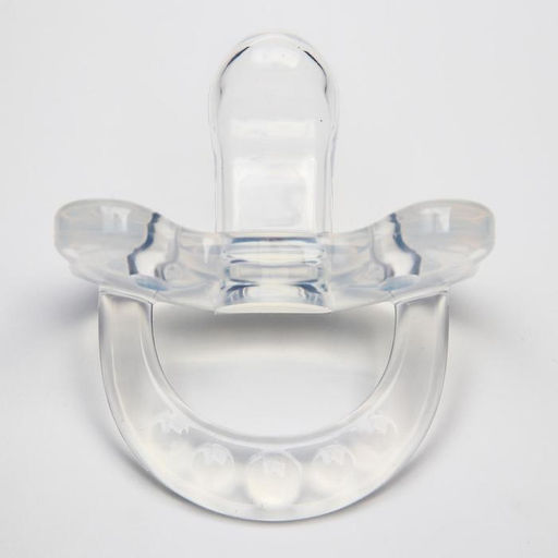 Соска - пустышка цельносиликоновая ортодонтическая Крошка Я «Мишка», от 0 мес., прозрачный