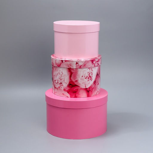 Набор шляпных коробок 3 в 1 Розовый, 18 18 1325 25 15 см - Дарите счастье фото 6