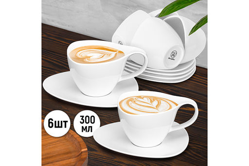 Чайный набор 12 пр. 300 мл Колоранс белый - Elan gallery фото 11