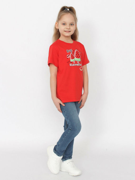 CRB wear/HSKG 63842-26 Футболка для девочки,красный/Ex.Cherubino  фото 3