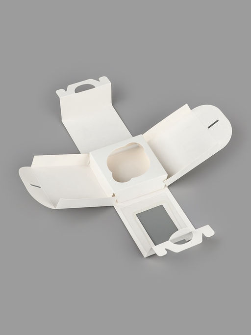 Цена за 5 шт. Упаковка для кондитерских изделий под 1 капкейк «Белая», 9×9×10 см