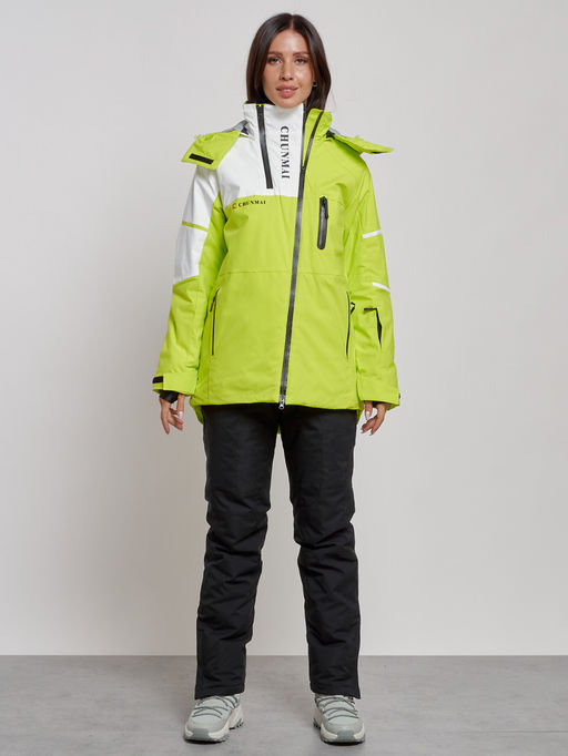 Горнолыжный костюм женский зимний салатового цвета 02321Sl - Chunmai фото 4