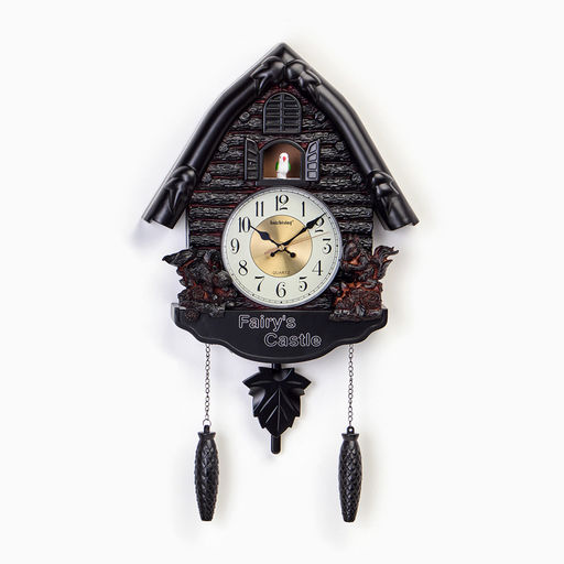 Часы настенные интерьерные большие с кукушкой «Белочки», плавный ход, 67х37х13 см