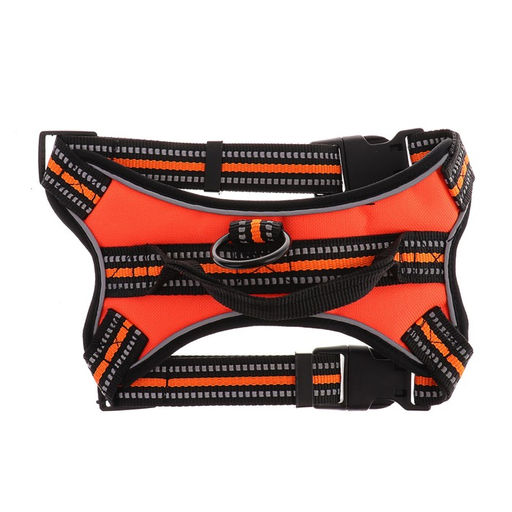 Шлейка улучшенная К7 мягкая светоотражающая, размер М, ОГ 52-66 см, вес 9,5-17,5 кг, оранжевая 38116 - Пижон фото 6