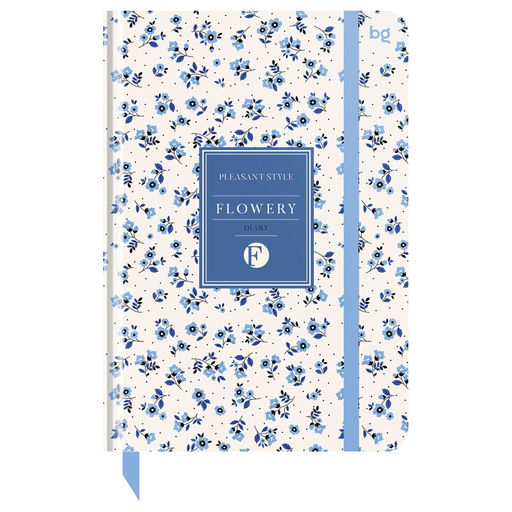 Ежедневник BG недатир. А5 136л. "Flowery. White" (DuA5_64360) глянцевая ламинация, тиснение фольгой