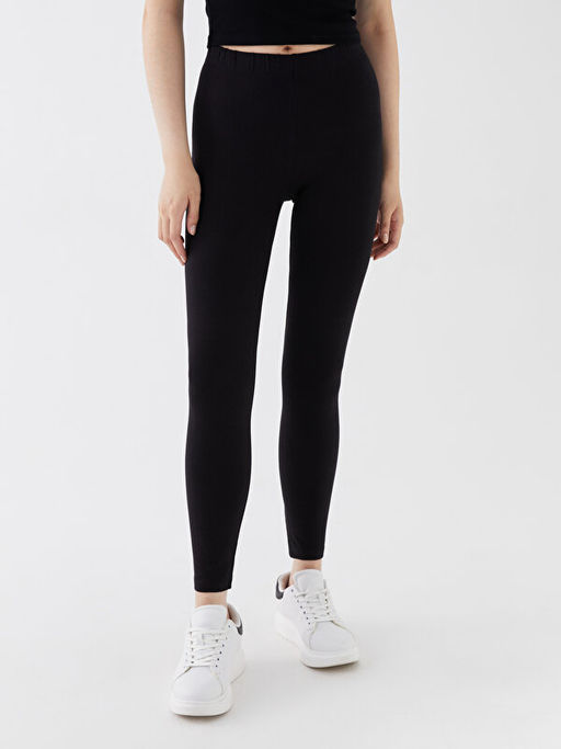 Kad?n Beli Lastikli D?z Tayt