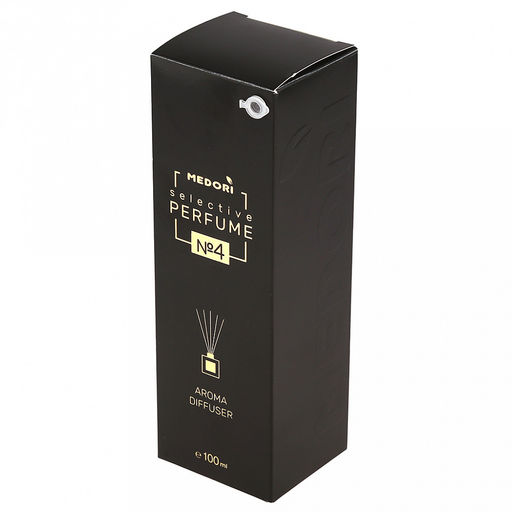 Ароматический диффузор 100мл "Хуго Босс" 6х7х21,5см, настольный, стекло, палочки из микрофибры, парфюм, с пробником аромата, в коробке, "Medori" (Россия)