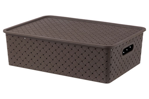 Корзинка с крышкой 7,5 л 35*24,5*10,5 см Береста темно-коричневый (модель 5221/01) - Elan gallery фото 3