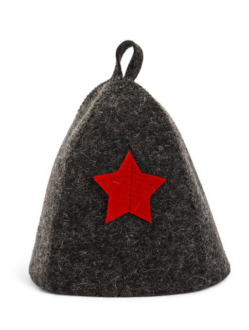 Шапка для бани и сауны Звезда, полиэфир 70%, шерсть 30%