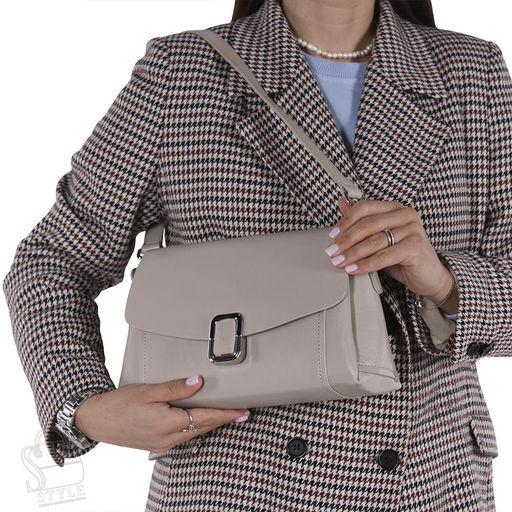 Сумка женская кожаная 6638VG beige Vitelli Grassi  в Новосибирске