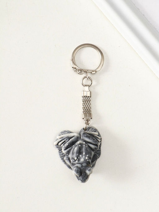 Брелок "Лягушка на листе маленькая" 2 см