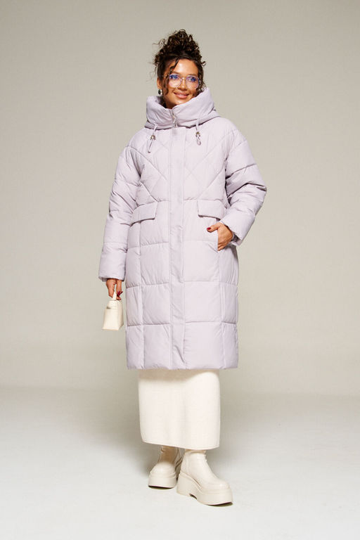 Пальто Beautiful Free 8016 светло-серый