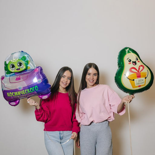 Воздушный шар фольгированный 24" «Космос», фигура, с подложкой