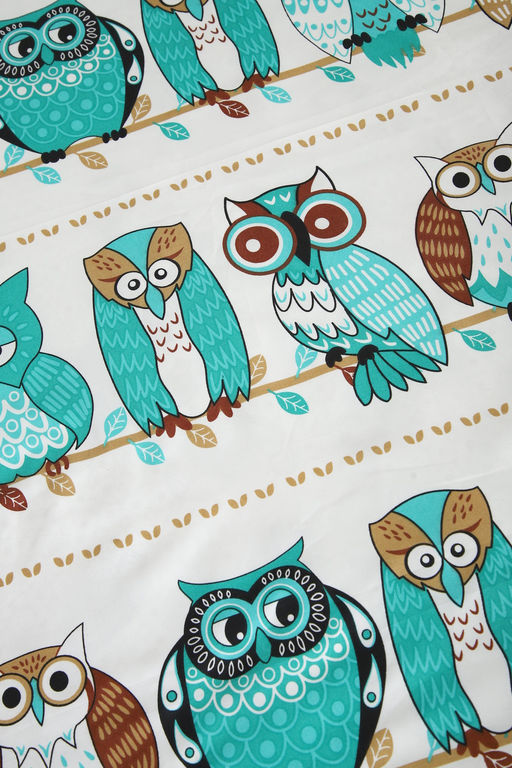 Детское постельное белье Совы полисатин ,наволочки 50х70 и 70х70см
