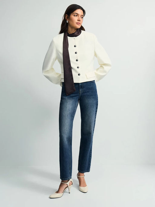 Приталенный однобортный жакет / Zarina фото 9