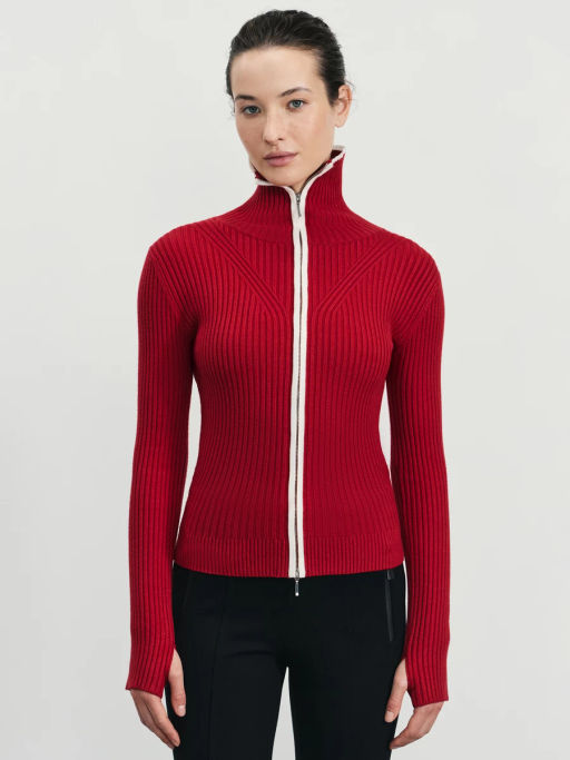 Вязаный лонгслив на молнии / Zarina