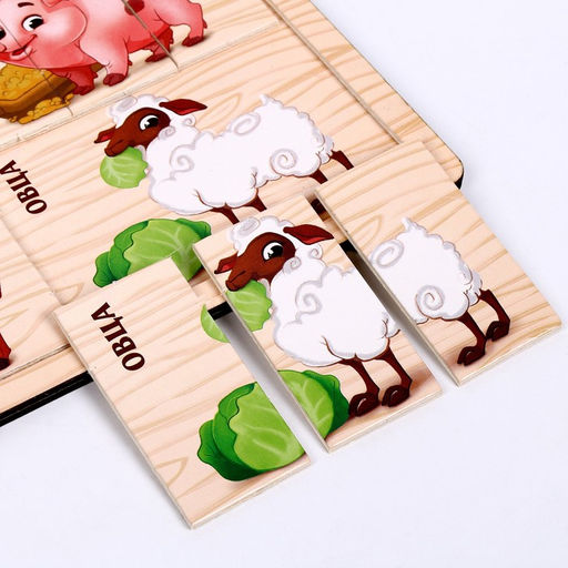 Пазл разрезные картинки Животные фермы - Лесная мастерская фото 7