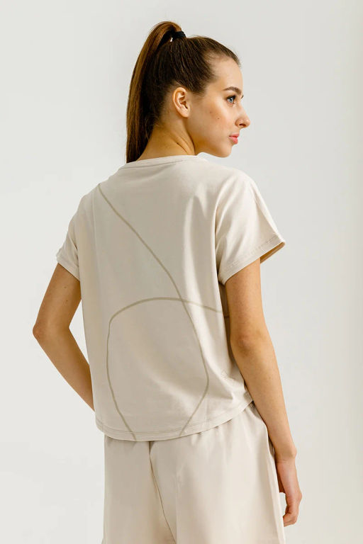 Футболка Хлопок Бежевый